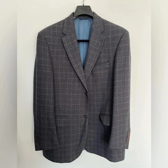 Tommy  Hilfiger plaid gray blazer - Picture 2 of 9